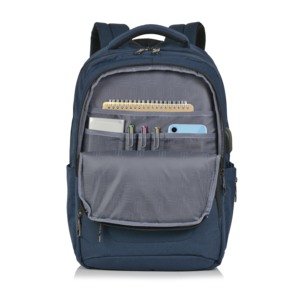 Minimalist Oxford Laptop <b>Backpack</b> with USB Port and Zipper Closure Unisex Softback 20-39L Capacity Shoulder <b>Straps</b> - Product Image 5