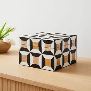 Quality Resin Inlay Modern Nordic Eco-friendly Multi-functional Jewelry Box MDF Storage Box Decorative Jewellery Box Low - Product Image 1