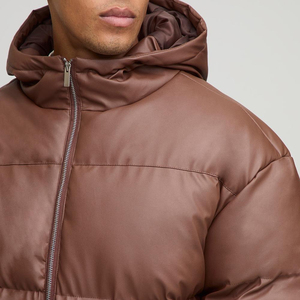 Manufacturer Custom High Quality Autumn Puffer Jacket Men Stand Bubble Padded Waterproof Eco-Friendly Windbreaker Solid <b>Pattern</b> - Product Image 2