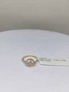 Anillos de diamantes de cóctel de oro rosa para damas elegantes Diseño de moda elegante - Product Image 3