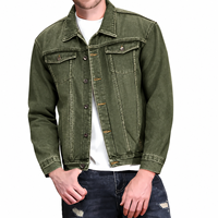 Veste en jean longue extensible sur mesure pour homme, en coton bleu uni, idéale pour l'hiver, grandes tailles, avec décorations