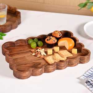 Magnifique plateau de service en bois fait main, organisateur décoratif pour table à manger, cuisine et maison - Product Image 6