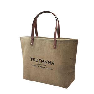 Bolsa de Playa de Yute Natural de Alta Calidad con Bolsillo Interior y Costuras Reforzadas para un Uso Diario Duradero - Product Image 3