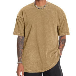 T-shirts délavés pour hommes, fabrication professionnelle, pour usage extérieur et décontracté, livraison directe d'usine. - Product Image 3