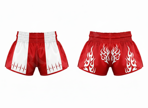 Shorts de Muay Thai respirants taille haute en satin pour entraînement professionnel de kickboxing et de combat, grande taille - Product Image 4