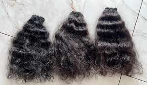 2023 Top vente 30 pouces haute qualité doux Remy temple indien faisceaux de cheveux humains bruts Double trame 100g poids - Product Image 2