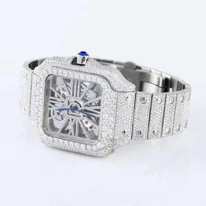 Reloj de Pulsera Mecánico de Lujo Unisex con Diamantes de Imitación y Correa de Goma, para Hombre y Mujer, Venta al Por Mayor - Product Image 2