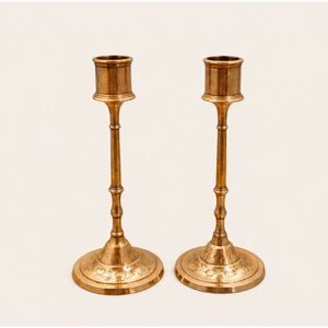 Wholesale Antique <b>Brass</b> Taper Candle <b>Holder</b> Set Gold Metal <b>Candlestick</b> Stand Handcrafted Matte Gold Taper Candle Stand - Product Image 4