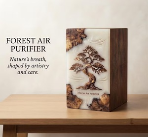 Elegant Wooden & Resin Eco-Friendly Durable Cremation Urn <b>Box</b>-Personalized Keepsake <b>Memorial</b> <b>Box</b> for Pet Ashes - Product Image 2
