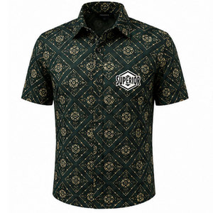 Chemise de bureau pour homme, imprimée, de luxe, avec des matériaux de qualité supérieure et un style élégant, décontracté et professionnel, coupe classique - Product Image 1