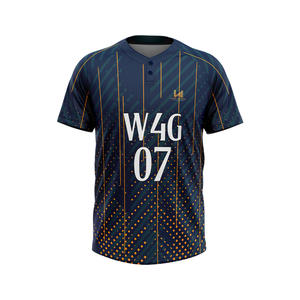 Camisetas de Béisbol Personalizadas Transpirables de Talla Grande para Hombre, con 2 Botones, Logotipo Impreso por Transferencia de Calor, Alta Calidad, Absorción de Humedad - Product Image 4