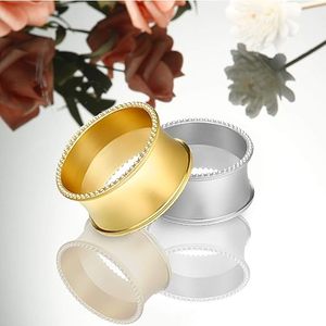 Anneau de serviette en métal de luxe moderne, écologique, vente en gros, minimaliste, spirale argentée, porte-serviettes Lavie Creations pour mariages et banquets - Product Image 3