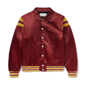 Veste bomber en satin réversible de haute qualité, personnalisée, écologique, imperméable, 100% soie, hiver, unisexe, élégante, doublure en bambou - Product Image 1