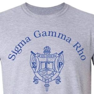 T-shirt graphique Sigma Gamma Rho, classique, à manches courtes, en coton, col rond, unisexe, avec lettres grecques, haut de sororité, vêtement personnalisé - Product Image 3