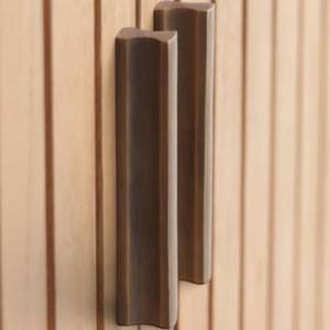 Aparador Moderno Japandi de Madera de Teca Natural, Mueble Buffet de Madera Maciza con Puertas Tambour de Listones, Almacenamiento de Lujo para Sala de Estar Estilo Rústico - Product Image 6