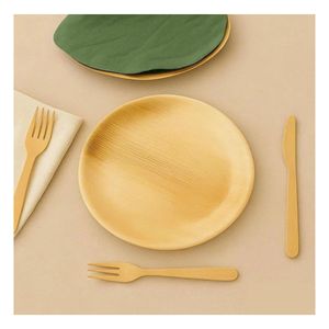 Assiettes jetables en feuilles de palmier écologiques, compostables, pour l'emballage alimentaire, la restauration et les traiteurs. - Product Image 2