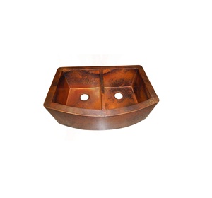 Évier de ferme spacieux en cuivre, lavabo décoratif en métal conçu pour le confort, la commodité et une durabilité accrue - Product Image 1