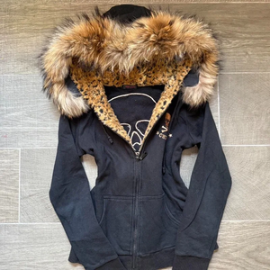 New Fashion <b>Skull</b> Embroidery Plus Velvet Padded Casual Joker Vintage Popular Hip Hop Couples Fur Collar Coat <b>Tops</b> - Product Image 4