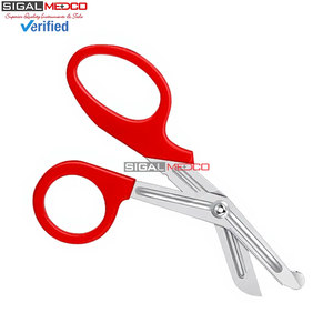 Tijeras de Trauma para Enfermeras, Primeros Auxilios, 5.5 Pulgadas, Rojas, Acero Inoxidable de Grado Alemán, Tijeras Médicas para Vendajes, Emergencias, EMT, Paramédicos - Product Image 4