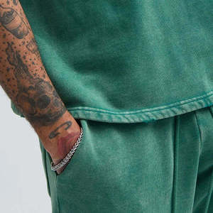 Wholesale Summer Men Casual Shorts <b>Sets</b> Plain Color Solid Short <b>Set</b> Men's Clothing Cotton Polyester Pocket and Logo <b>Twin</b> <b>Set</b> - Product Image 5