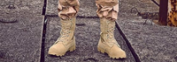 Bottes tactiques pour hommes, imperméables, chaussures de randonnée en plein air, pour le désert et la jungle, à tige haute, beige
