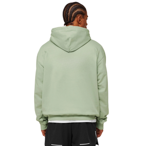 Sudadera con Capucha Extra Grande para Hombre, Color Verde Grisáceo, Felpa Gruesa, Corte Holgado, Estilo Casual Urbano - Product Image 2