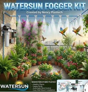 Système de brumisation extérieur pour restaurant, café, jardin, serre, élevage de volailles, terrasse, jardin - Product Image 1