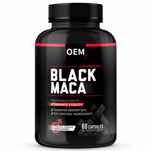 Capsules de supplément à base de plantes d'extrait de racine de maca noire pure OEM/ODM pour une énergie musculaire forte et un soutien de la concentration - Product Image 1