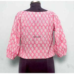 Hauts pour femmes vintage confortables et élégants avec imprimé floral, 100% coton, design respirant pour femmes actives, vente en gros - Product Image 6