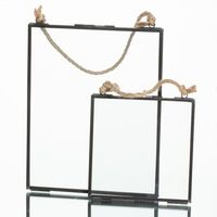 Modèle de base - Cadre de miroir en métal avec chaîne, design vertical suspendu