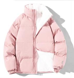 Veste d'hiver pour homme, doublée en sherpa, style puffer, surdimensionnée, fermeture éclair, col montant, rembourrée en coton, chaude - Product Image 5