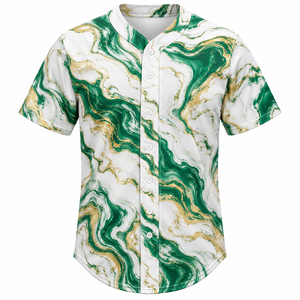 Vêtements de sport respirants en polyester 100% pour grandes tailles, vente en gros, service OEM à bas prix, maillot de baseball unisexe - Product Image 6