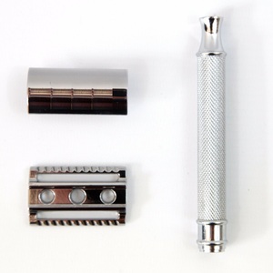 Double <b>Edge</b> Matte <b>Black</b> Safety Razor Single Blade Razors for Men with 10/20pcs Stainless Steel Double <b>Edge</b> Blades - Product Image 5