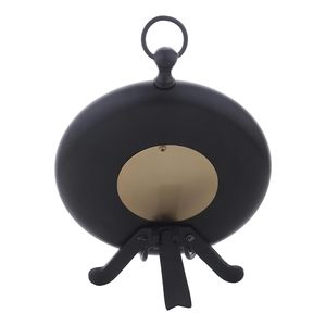 London <b>Desk</b> Clock <b>Art</b> <b>Deco</b> Design Brass Material Circular Black Finish Three Leg Stand Silent Quartz Movement Needle Display - Product Image 6