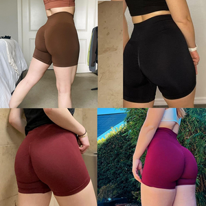 Women Breathable Windproof Eco-Friendly Hot Biker Shorts Pockets Mid Waist <b>Tummy</b> <b>Control</b> 100% Cotton Workout Yoga Athletic Gym - Product Image 4