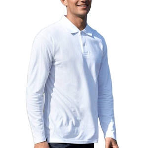 Polo à manches longues pour homme dernière mode Vente en gros OEM 100% coton Meilleure vente Qualité orientée vers l'exportation Logo personnalisé 220 GSM - Product Image 3
