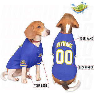 Ropa de verano para perros de fábrica: Camiseta de baloncesto para perros, chaleco deportivo, camiseta de malla para perros, ropa para perros con nombre, número y logotipo personalizados. - Product Image 3