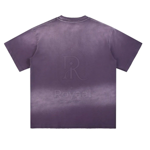 เสื้อยืดคอกลมผ้าฝ้าย 100% ทรงหลวม พิมพ์ลายซันเฟด สำหรับผู้ชาย รับผลิตตามสั่ง (OEM) พร้อมสกรีนโลโก้และสีตามต้องการ - Product Image 2