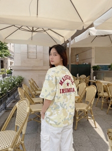 Camiseta Unisex con Estampado de Camuflaje, Estilo Urbano, Ecológica, de Secado Rápido, Transpirable, Cuello Redondo, Mangas Murciélago, Tejido de Punto, Logotipo Personalizado - Product Image 3