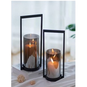 Support de bougie en bois sculpté à la main avec incrustation osseuse et verre, pour décoration de mariage et de maison, support de bougie votive en bois - Product Image 2