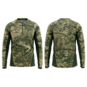 Camiseta de Pesca Personalizada al por Mayor, Impresión por Sublimación Completa, Uniforme de Pesca, Ropa de Pesca Deportiva de Manga Larga para Exteriores - Product Image 4