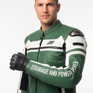 Moto Biker Cycling Leather <b>Jacket</b> Men Vintage <b>Motorcycle</b> Riding Leather <b>Jackets</b> Women Sleeve Zipper Bike Riding <b>Jackets</b> Unisex - Product Image 2