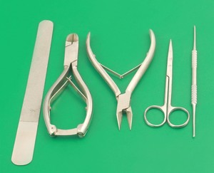 Ciseaux chirurgicaux électriques professionnels pour manucure, lime à ongles, coupe-ongles double face droit en acier inoxydable pour podologie CE ISO - Product Image 1