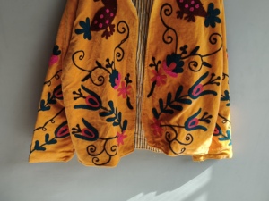 Hand Embroidered Cotton Jacket <b>Women</b> Mandarin Collar Floral Pattern Full Sleeve Spring Bohemian Style <b>Coat</b> GIFT FOR HER - Product Image 3