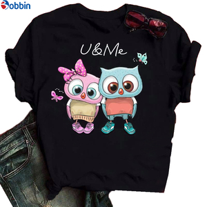 Camisetas de Verano Holgadas para Mujer con Logotipo Personalizado, Estampado de Dibujos Animados, Mangas Cortas, Diseños de Moda para Chicas - Product Image 2