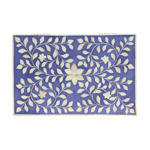 Boîte à bijoux ange mystère vintage boîte cadeau de rangement élégante en incrustation d'os faite à la main rose avec affichage de qualité supérieure - Product Image 1