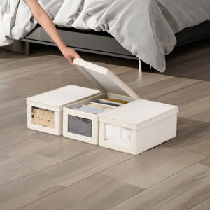 Les meilleurs paniers de rangement rectangulaires nordiques de qualité pour le nettoyage/le stockage avec poignées - Product Image 1