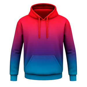 เสื้อฮู้ดไล่เฉดสีดำ เสื้อสเวตเชิ้ตผู้ชายแบบสวม สไตล์ทันสมัย ผ้าโพลีเอสเตอร์ขนแกะเนื้อนุ่ม ป้องกันขนร่วง เหมาะสำหรับใส่เล่นกีฬาในมหาวิทยาลัย - Product Image 5