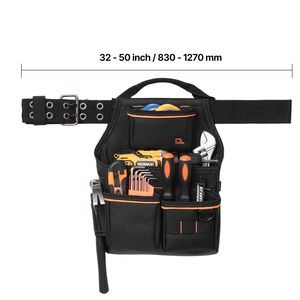 Professional 14-Pocket <b>Tool</b> <b>Belt</b> <b>Pouch</b> Heavy Duty Detachable and Adjustable Utility Work Bag with Handles OEM Customizable - Product Image 4