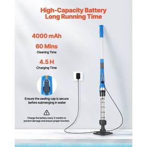 Aspiradora Inalámbrica de Mano para Piscina de 8.5 GPM, Recargable, con Fuerte Succión, Limpieza Profunda, Accesorio para Limpieza de Jacuzzi - Product Image 3